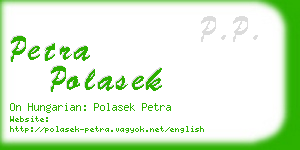 petra polasek business card